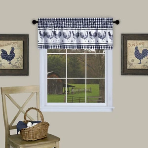 PowerSellerUSA Check Design Modern Geometric 58" x 14" Rod Pocket Window Valance - Picture 1 of 4