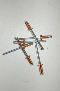 Blindnieten 4x10 Kupfer, Kupfer/Stahl, 100 Stück - Bild 1 von 1