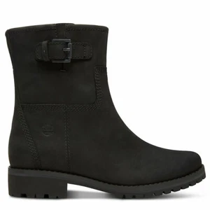 Stivaletti donna Timberland BIKER JET BLACK NERI PELLE TB 0A1RU3 MAIN HILL WP - Foto 1 di 6