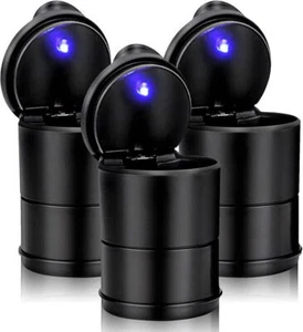 Auto Aschenbecher mit Deckel LED-Licht für Getränkehalter Universal 3pcs ! - Bild 1 von 5