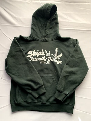 Gildan Niños Verde Manga Larga Sudadera con Capucha Ships Village Wi Talla S Foto 1 de 4