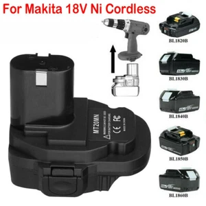 Batterie Adapter für Makita 18V Li Ionen Konverter zu NiCd NiMH BL1860 BL1830 - Picture 1 of 12