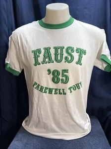 1985 Faust Farewell Tour T Shirt Men's XL Ringer Chad Anvil Ringer Oust Faust T6 - Picture 1 of 9