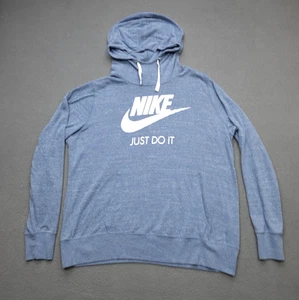 Nike Lightweight Hoodie Green Graphic Logo Just Do It Women’s 1X Organic Cotton - Picture 1 of 17