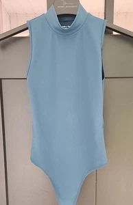 Body donna Abercrombie & Fitch senza maniche in rete verde acqua taglia XS - Foto 1 di 4