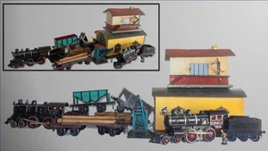 Early US-Market Cast Iron set of Bing Locomotive/Freight/Accessories 1-gauge - Picture 1 of 24