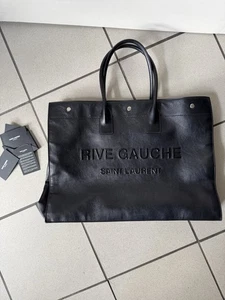 YSL Saint Laurent Rive Gauche Shopper Schwarz Leder Tasche - Bild 1 von 13