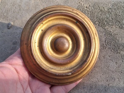 Ancienne décoration Rosace, cache Clous, embrasse rideau, D=9,8 cm, N°41D - Photo 1/4