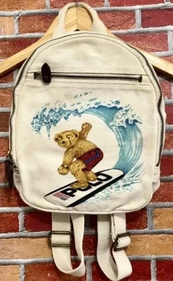 Vintage Ralph Lauren POLO Surf Bear Backpack - Image 1 of 4