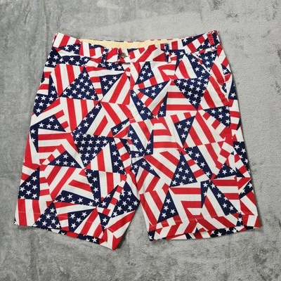 Loudmouth Shorts Mens 36 Red White Blue Stars Stripes USA Flag Golf Patriotic - Image 1 of 4