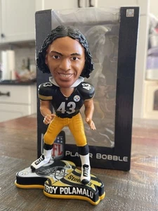 Troy Polamalu Pittsburgh Steelers Legend NFL Banderín Base Bobblehead ¡NUEVO EN CAJA! - Imagen 1 de 2