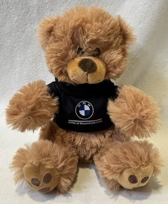 BMW Plush Honey Bear by Gund  7"  Teddy Bear Black  Logo Sweater - Image 1 of 4