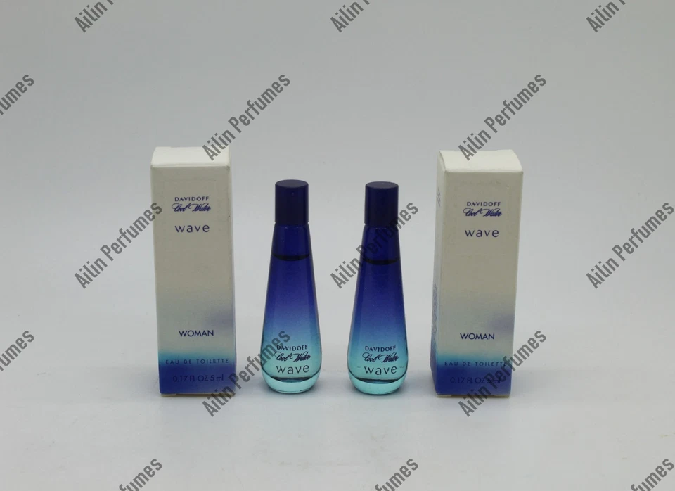 Davidoff Coolwater Wave EDT 0,17 oz (5 ml) Mini Splash (Lote de 2) para mujer Foto 1 de 1