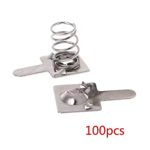 100 Pcs AA AAA Battery Silver Metal Positive Negative Battery Contact Plate - Afbeelding 1 van 8