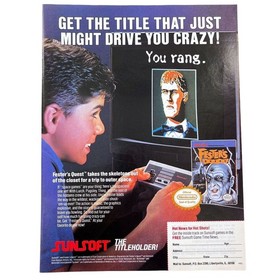 Fester's Quest Addams Family NES Game Vintage Magazine Print Ad Sunsoft 1990