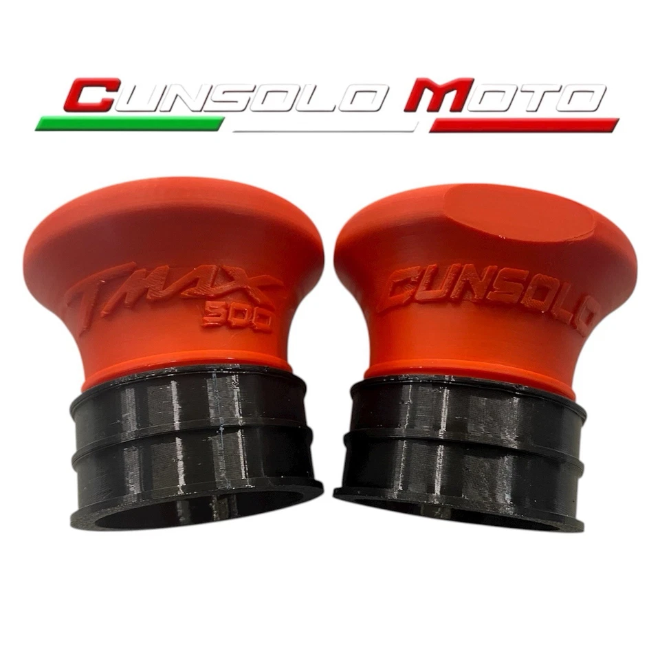 Kit Cornetti aspirazione ROSSO Cunsolo Moto YAMAHA TMAX 500 08-2011 cassa filtro - Immagine 1 di 3