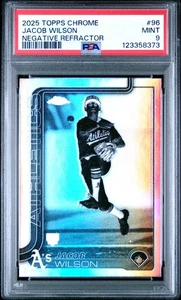 2025 Topps Chrome Jacob Wilson #96 Negative Refractor PSA 9 - Picture 1 of 2