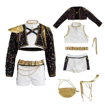 Girls Rumi Costume Demon Costume Mira Zoey Anime Cosplays Pop Singer Outfits - Image 1 of 3