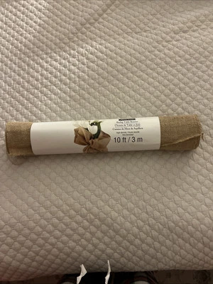 Burlap Style Farmhouse Table Runner 10 Ft Long Rustic New With Tags - Image 1 of 4