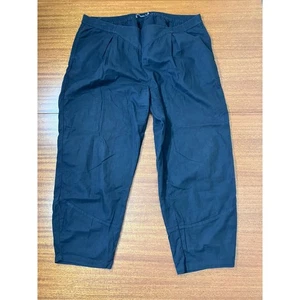 Pantaloni Gudrun Sjoden donna XXL neri cropped conici plissettati elastico in vita boho - Foto 1 di 15