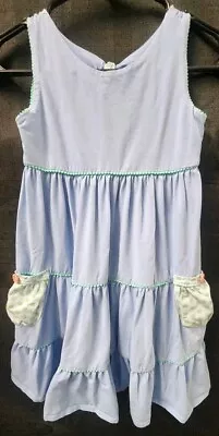 Matilda Jane Happy And Free Mission Bay Dress Girls Size 8 Light Blue Polka Dots - Image 1 of 4
