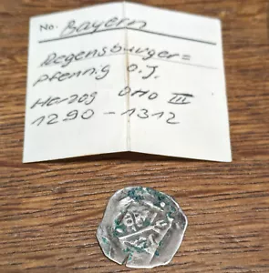 Bayern Silber Pfennig Regensburg Herzog Otto II 1290 - 1312 - Bild 1 von 4