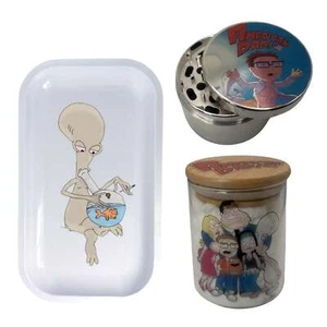 American Dad Gewürzmühle, Vorratsglas, Rolltablett Set - Bild 1 von 7