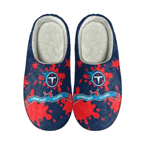Tennessee Titans Fleece Slippers Unisex Indoor Non-Slip Winter House Shoes Gift Cover