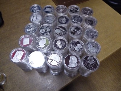 Lote de inversión / inversor, 100 x 10 euros PP, 18 gramos 925 cada uno, 1,8 kg plata  Foto 1 de 3