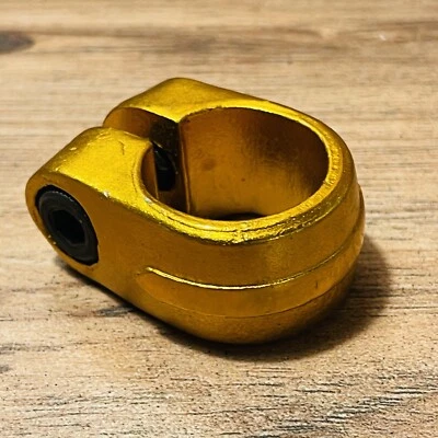 Braçadeira BMX Seatpost colar 25.4 ouro parafuso único forjado - Imagem 1 de 4