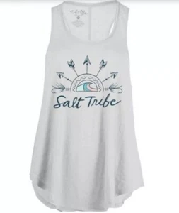 Salt Life White Racerback Breezy Tank Top "SALT TRIBE" Women's JUNIORS MED. NWT - Picture 1 of 1