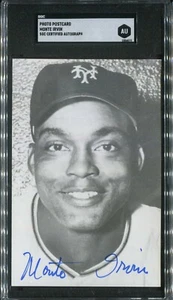 Monte Irvin New York Giants - Real Photo Postcard - SGC Autograph #1004072 - Picture 1 of 2