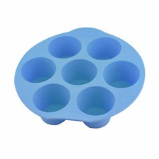 7 Cavity Silicone Bun/Muffin Mould - Non Stick Cooking Tray Baking Pudding Mold