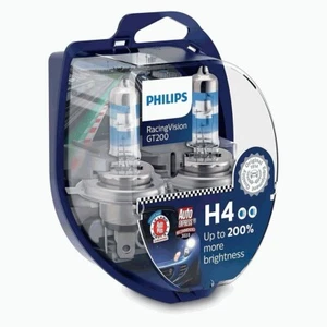 PHILIPS RACING VISION GT200 P43T-38 HALOGEN BULB PH-12342RGTS2 H4 12V 60/55W - Picture 1 of 1