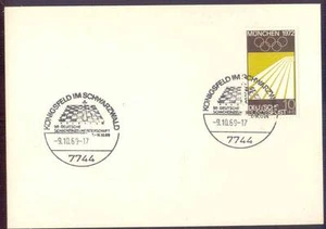 WEST-GERMANY 1969 CHESS SC CARD KÖNIGSFELD IM SCHWARZWALD FRG CHAMP - Picture 1 of 1