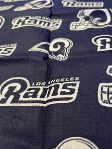 Los Angeles Rams Cotton Fabric 16” X 58” - Picture 1 of 2