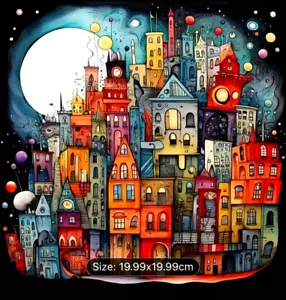 House Houses diamond painting kits For Adults And Kids 5d Diamond Art 20 x 20cm - Picture 1 of 2