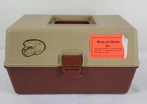 Vtg My Buddy 3 Tray Fishing Tackle Box Tan 9314W Stratton Terstegge TackleMaster - Picture 1 of 19