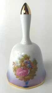 Germany Porcelain Bell Kunst Palette Regnitzlosau Bavaria Courting Couple VTG - Picture 1 of 7