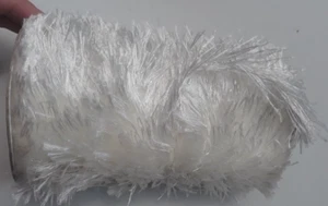 Flecos blancos con cordón central cinta recorte rollo manualidades costura coronas decoración - Imagen 1 de 10