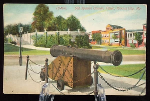 Postal Antigua Española Canon Paseo Kansas City Missouri MO  - Imagen 1 de 10