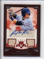 RYAN RUA 2015 DIAMOND KINGS RED ROOKIE DUAL JERSEY AUTO #02/25 AJ9495