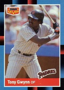 1988 Donruss Bonus MVP's #BC6 Tony Gwynn Period After Inc. San Diego Padres HOF