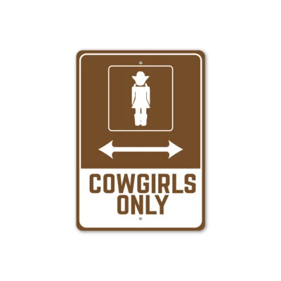 Letrero metálico de estacionamiento para vaqueras Foto 1 de 4