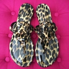 cheetah tory burch sandals