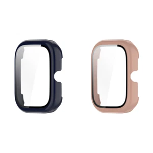 PC Watch Bumper Case with Tempered Glass for Honor Choice Haylou Watch (Blue) - Photo 1 sur 7