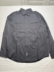 Sean John Mens Tailored Fit Button Up Dress Shirt Black 3XL - Picture 1 of 14