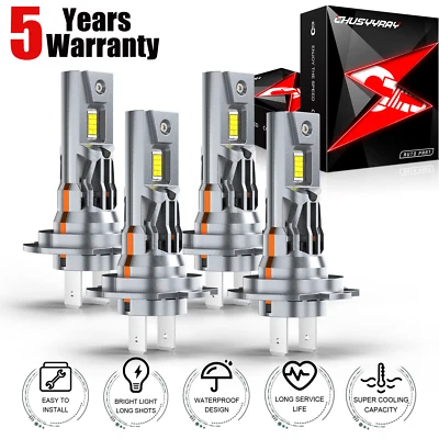 4Pcs LED Headlights Bulbs High Low Beams For Mercedes-Benz S55 AMG 2003-2005 - Image 1 of 4