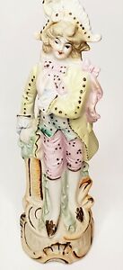 Antique/ Vtg Ceramic Figurine Colonial/Victorian Formal Wear Japan 8.5"