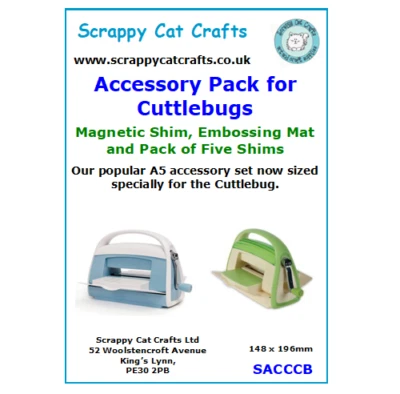 SCRAPPY CAT Accessory Pack for Cuttlebug Die Cutters - Mats & Shims - SACCCB